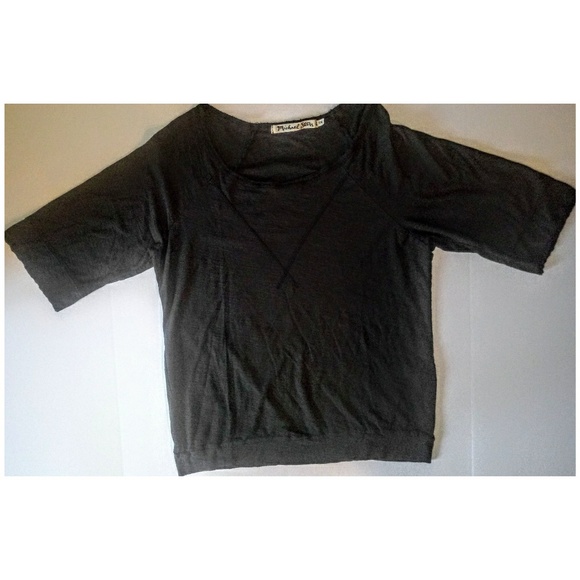 Michael Stars Grey Slub Elbow Tee, NWOT - Picture 1 of 5